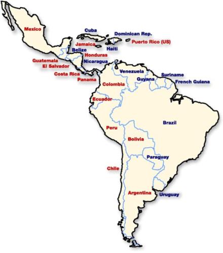 Flag-of-Latin-America-Map